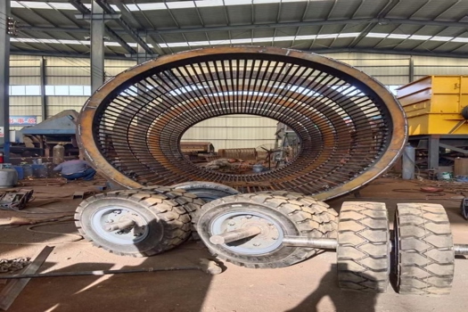 650-10實心輪胎，華航無軸滾筒篩橡膠拖輪，超強耐磨損，低噪音優化