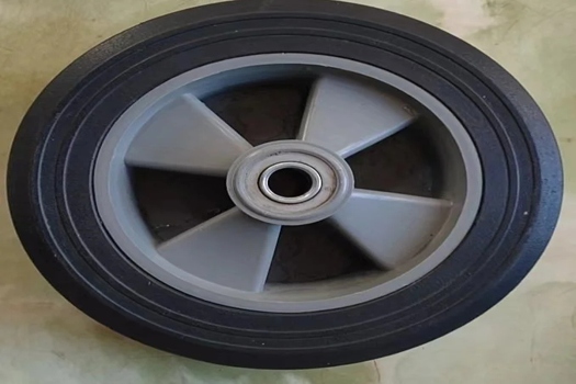 8*2.2膠粉輪工具車輪胎，橡膠實心輪靜音工業(yè)腳輪