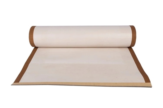 特氟龍食品級高溫布輸送帶，硅膠導條防跑偏，鐵氟龍耐高溫傳送