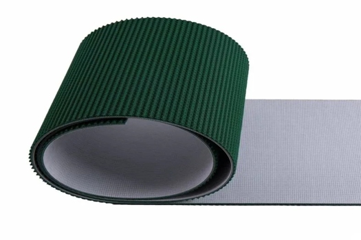 綠色PVC材質(zhì)5mm厚流水線皮帶輸送帶爬坡帶，高效穩(wěn)定運輸