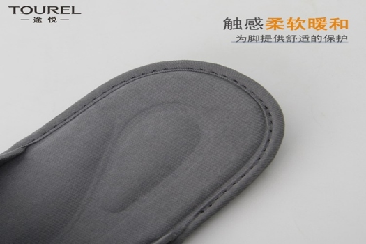 途悅酒店客房一次性拖鞋，棉柔舒適，加厚鞋底，可反洗速干